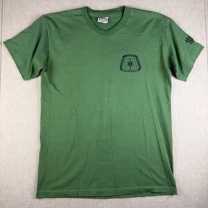 Vintage Bayside Shirt Men L Green Carpenters Union Graphic USA Made Work Tee